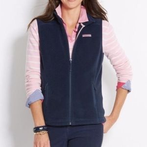 Navy Blue Fleece Vineyard Vines Vest